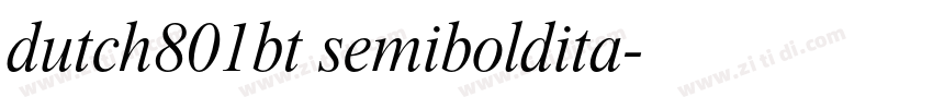 dutch801bt semiboldita字体转换 dutch801bt semiboldita字体转换